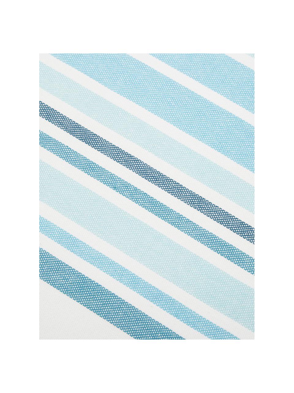 Placemats Katie, 2 stuks, Katoen, Wit, blauw, 40 x 50 cm