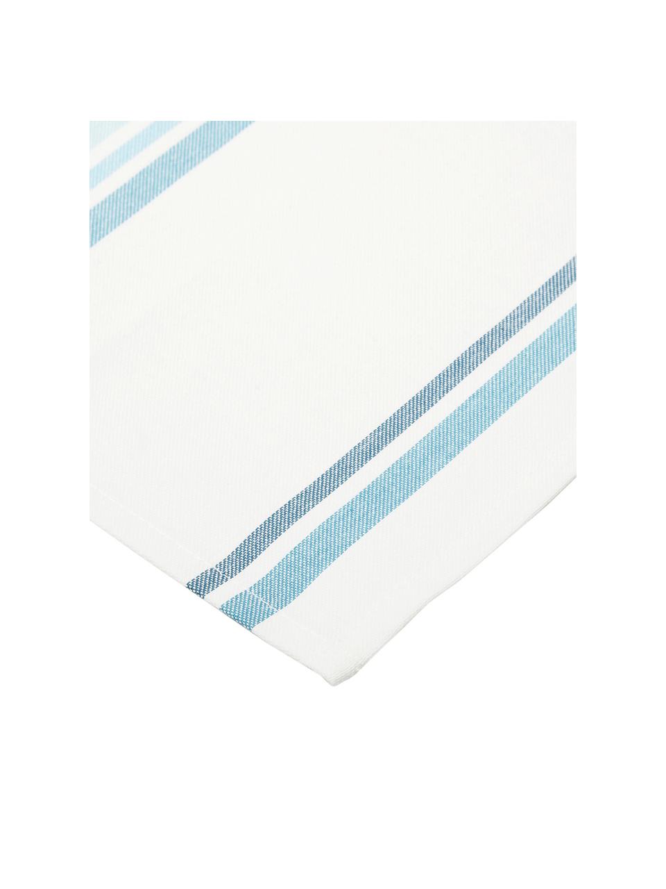 Tischsets Katie, 2 Stück, Baumwolle, Weiß, Blau, 40 x 50 cm