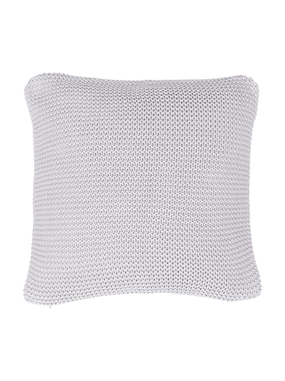Pletený povlak na polštář z organické bavlny Adalyn, 100 % bio bavlna, s certifikátem GOTS, Šedá, Š 40 cm, D 40 cm