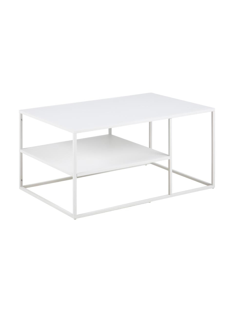 Mesa de centro de metal Neptun, Metal con pintura en polvo, Blanco, An 90 x F 60 cm