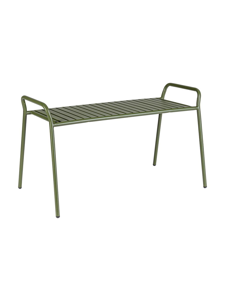 Panchina da giardino in metall verde Dalya, Acciaio verniciato a polvere, Verde, Larg. 88 x Alt. 51 cm