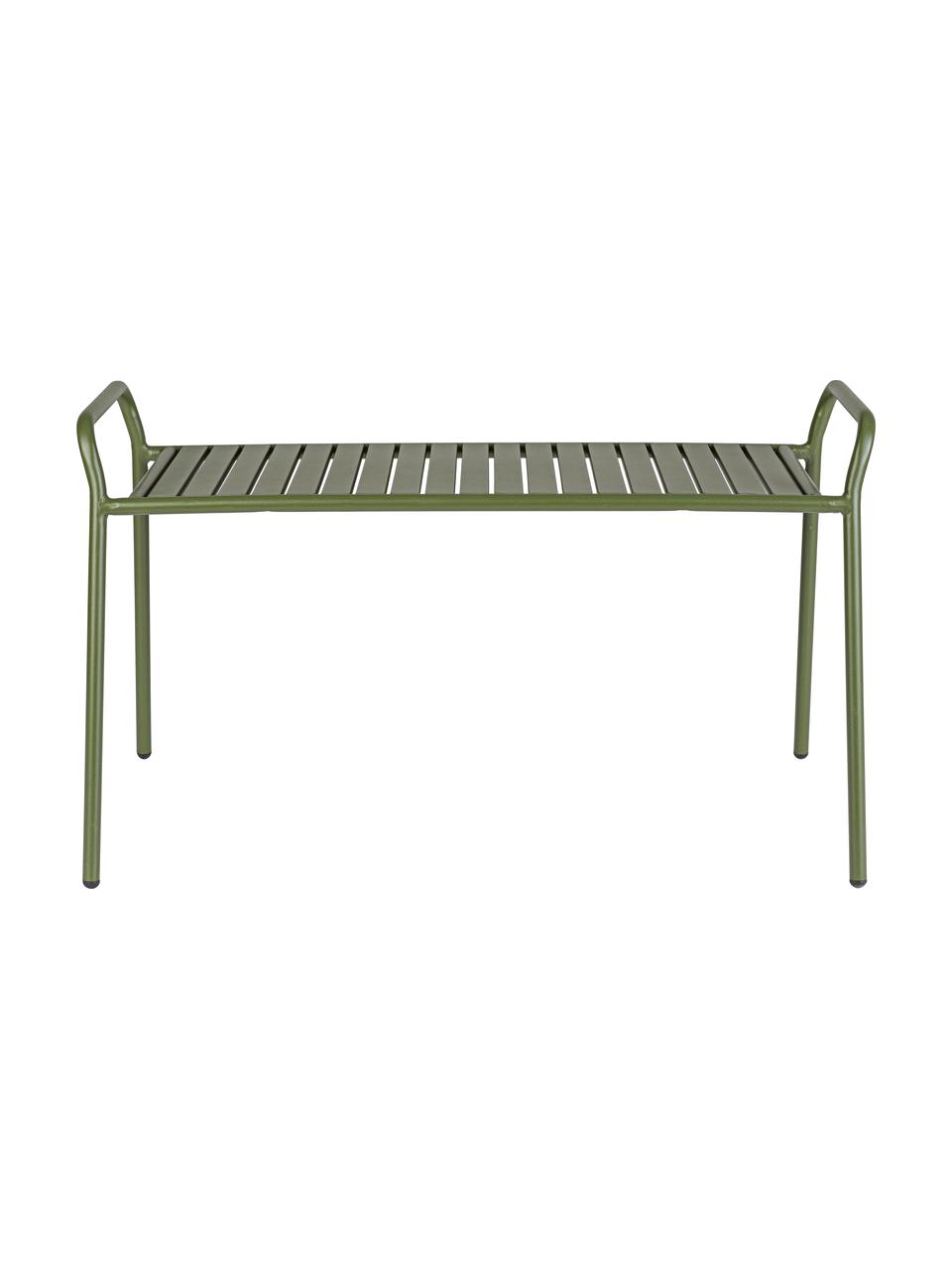 Banc de jardin métal vert Dalya, Acier, revêtement par poudre, Vert, larg. 88 x haut. 51 cm