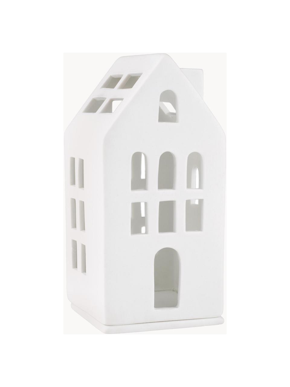 Porcelánový svícen Living, výška 13 cm, Porcelán, Bílá, Š 6 cm, V 13 cm