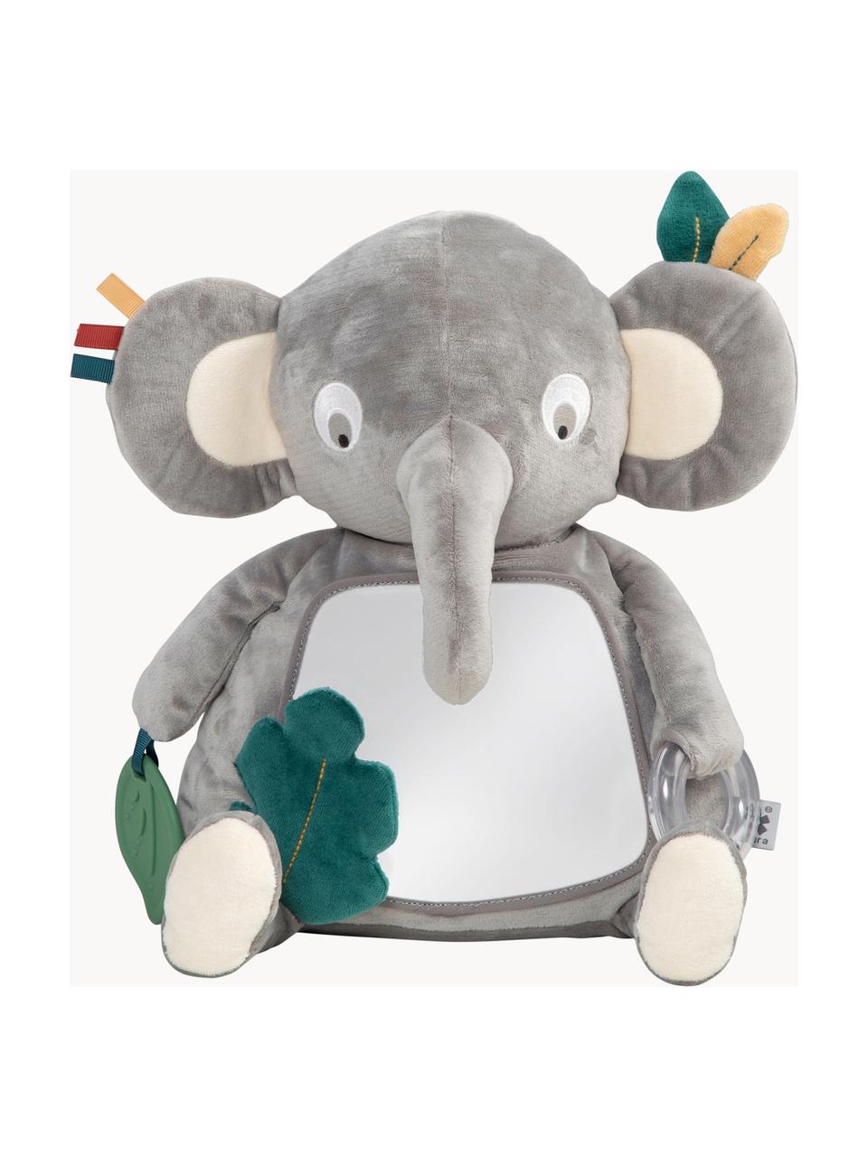 Aktivitäts-Spielzeug Finley the Elephant, Bezug: 90 % Polyester, 10 % Baum, Grautöne, Bunt, B 23 x H 31 cm