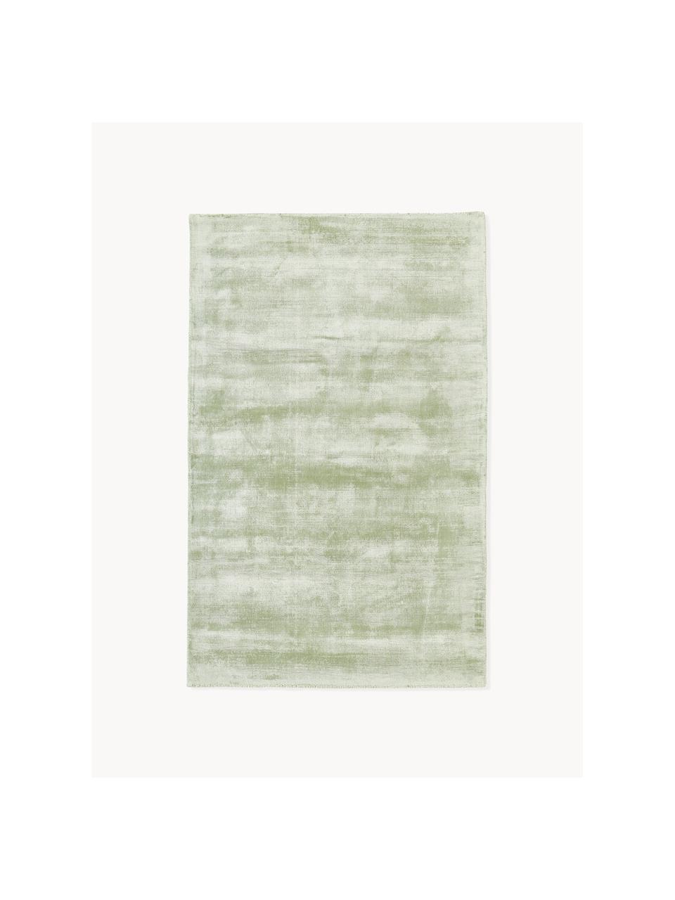 Tapis en viscose tissé main Jane, Vert sauge, larg. 160 x long. 230 cm (taille M)