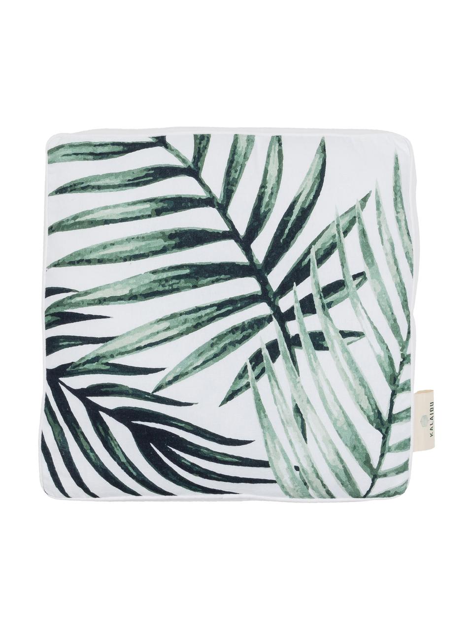 Cojín de asiento Coast, Funda: 100% algodón, Verde, blanco, An 40 x L 40 cm