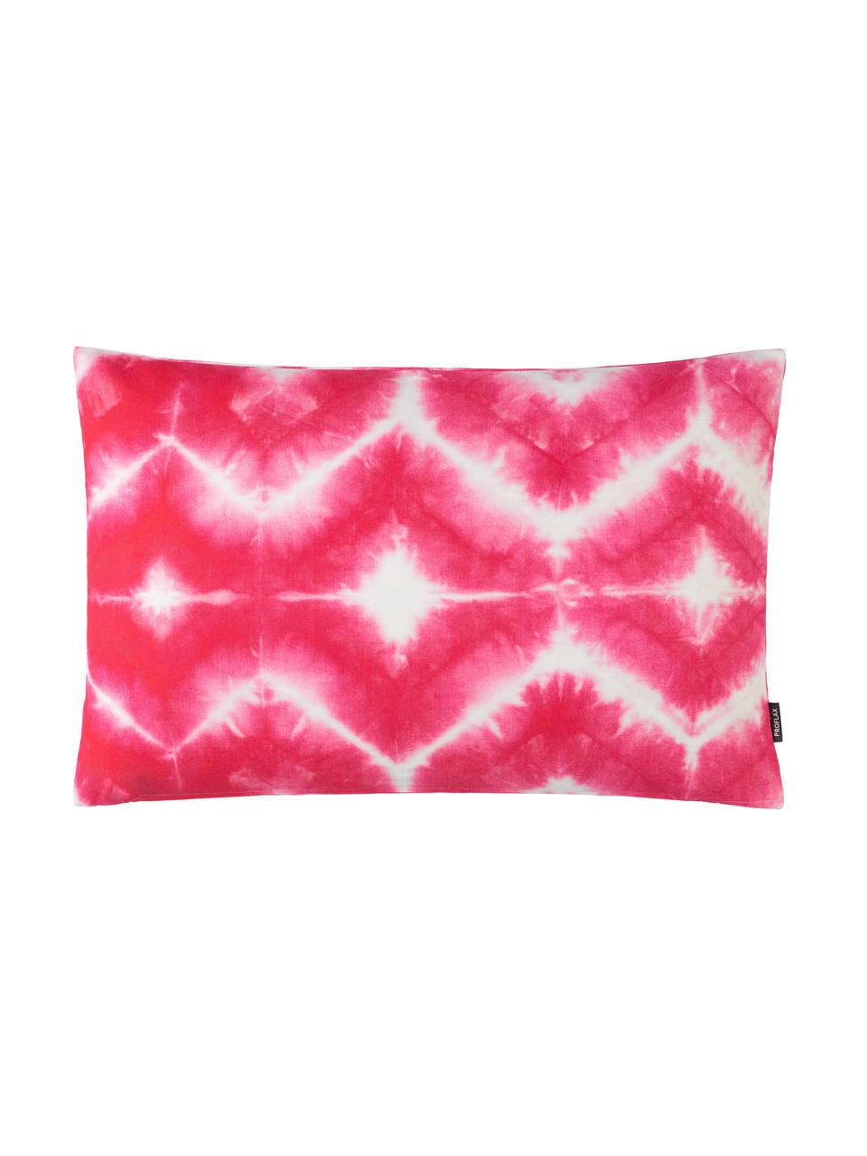 Federa arredo con stampa batik Caracas, 100% cotone, Rosa, Larg. 40 x Lung. 60 cm