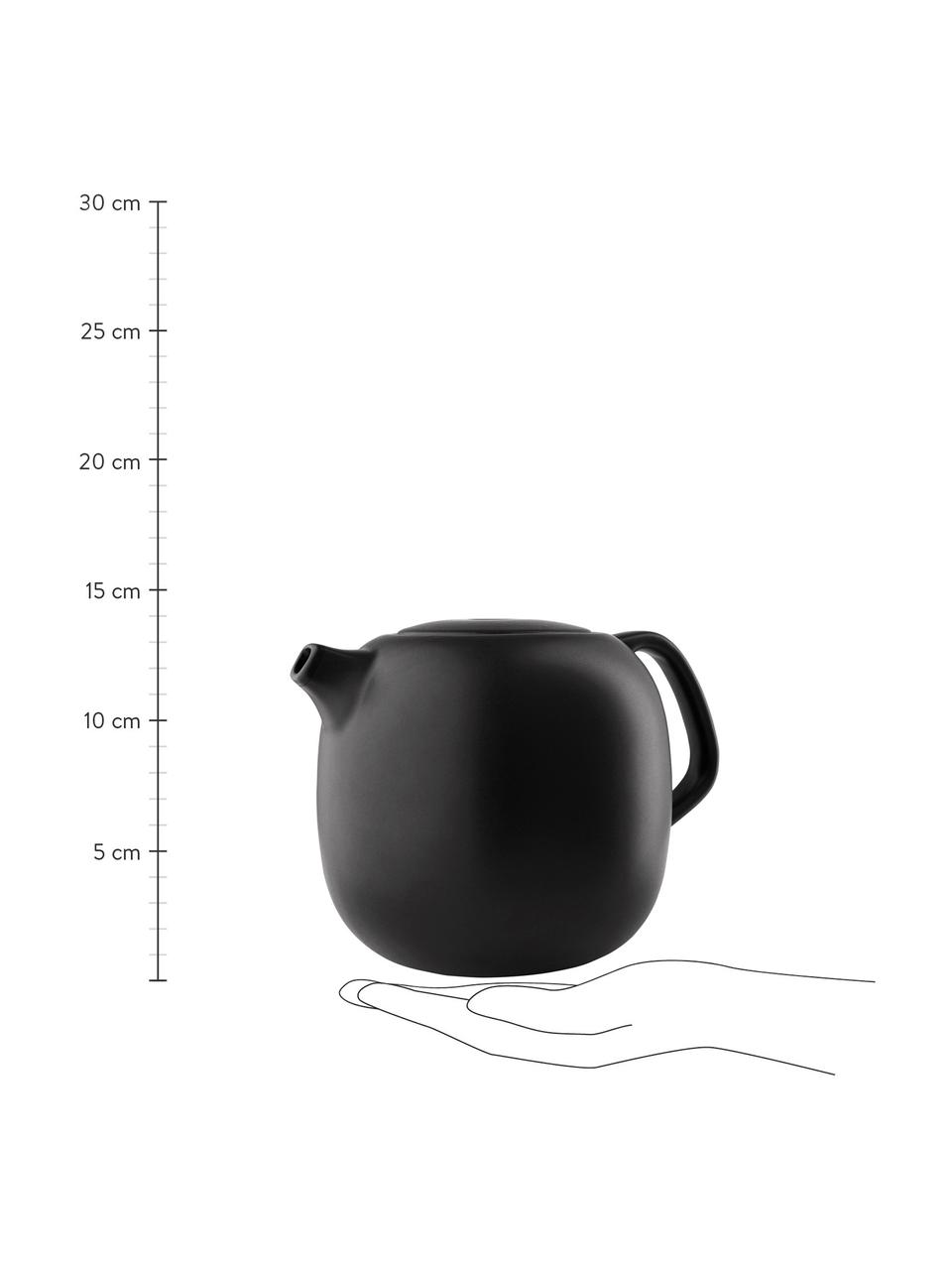 Teiera in gres nera Nordic Kitchen, 1 L, Nero opaco, 1 L