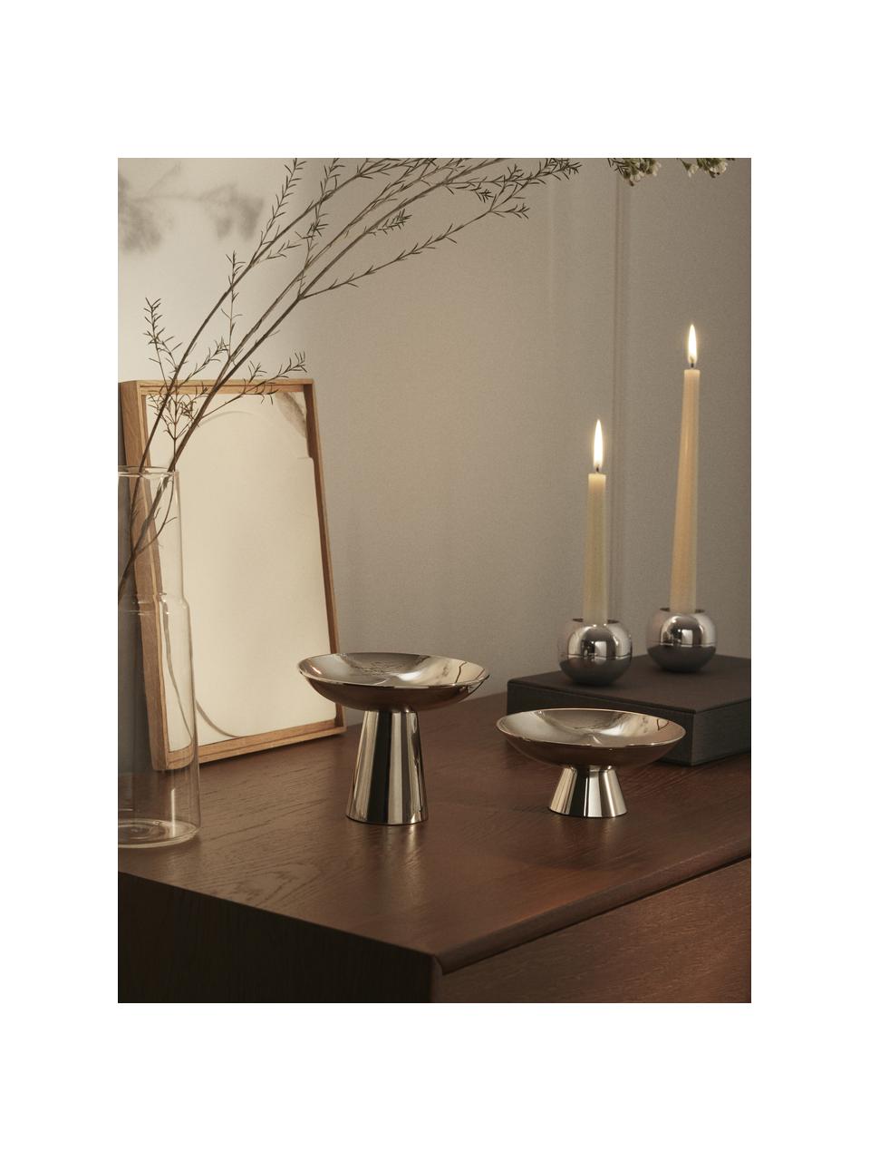 Sada svícnů na čajové a tyčové svíčky Celona, 2 díly, Kov, Stříbrná, Ø 7 cm, V 6 cm