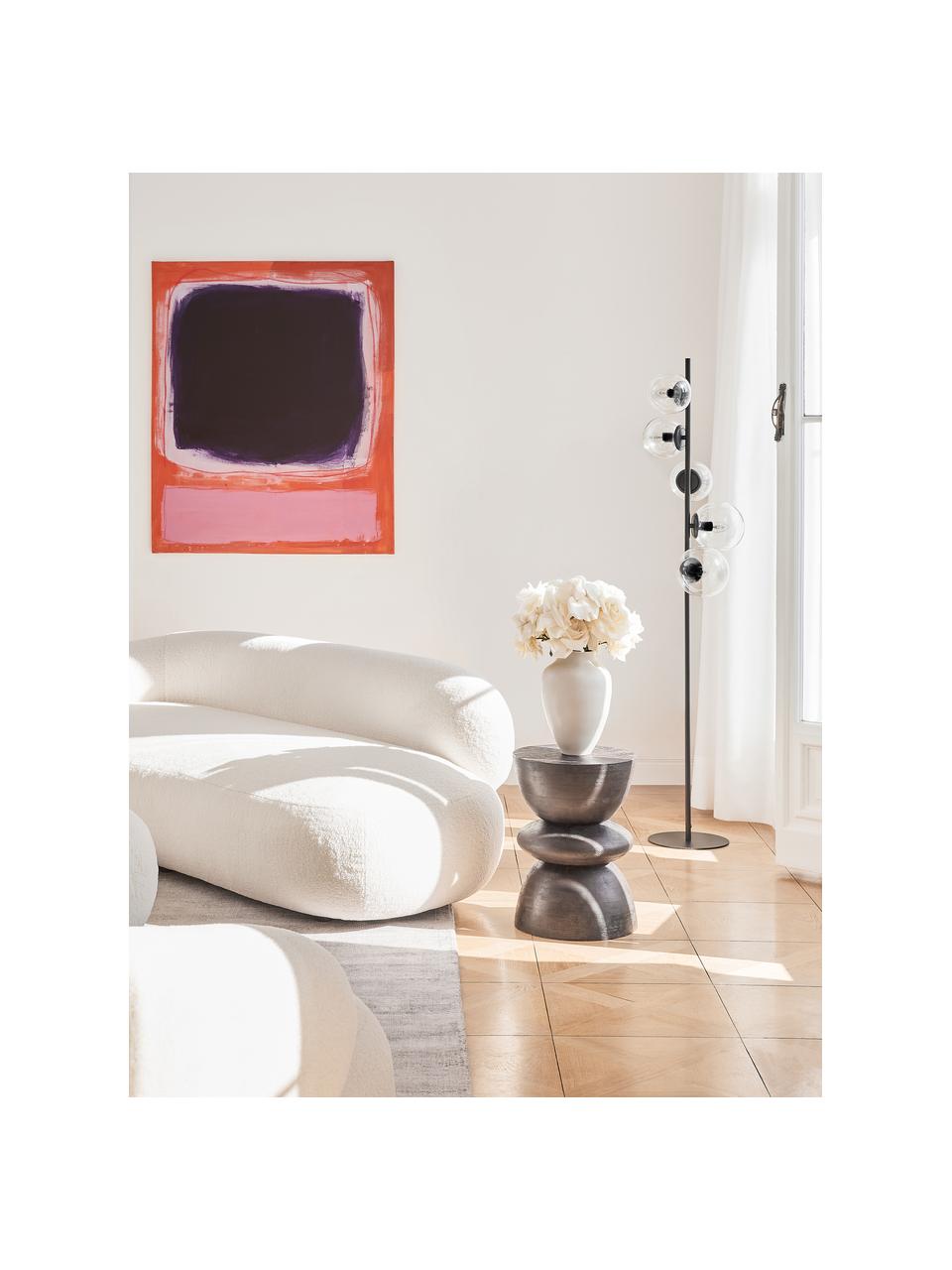 Lampa podłogowa ze szkła Casey, Czarny, transparentny, Ø 37 x W 170 cm