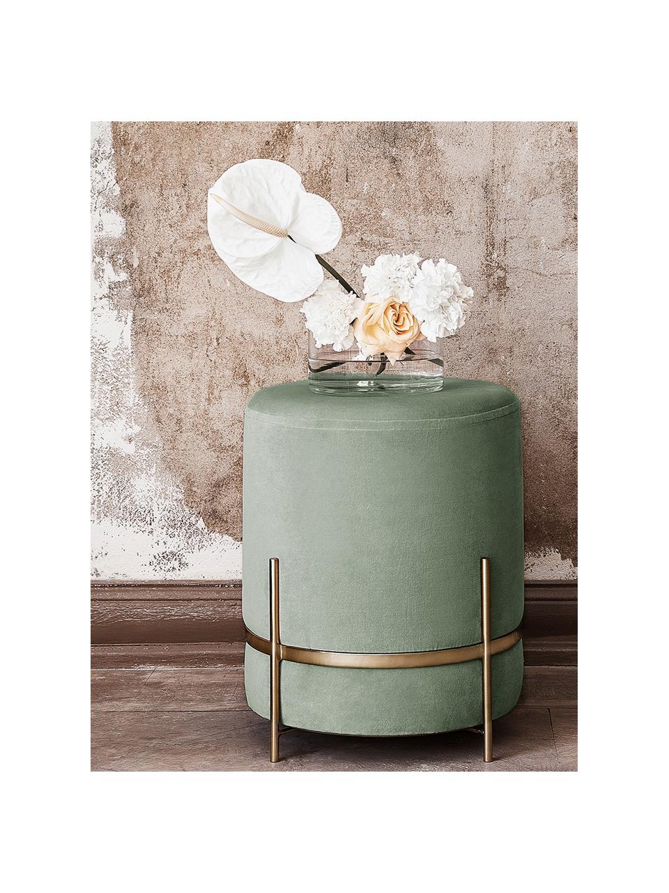 Pouf semicerchio velluto verde – Novità Home