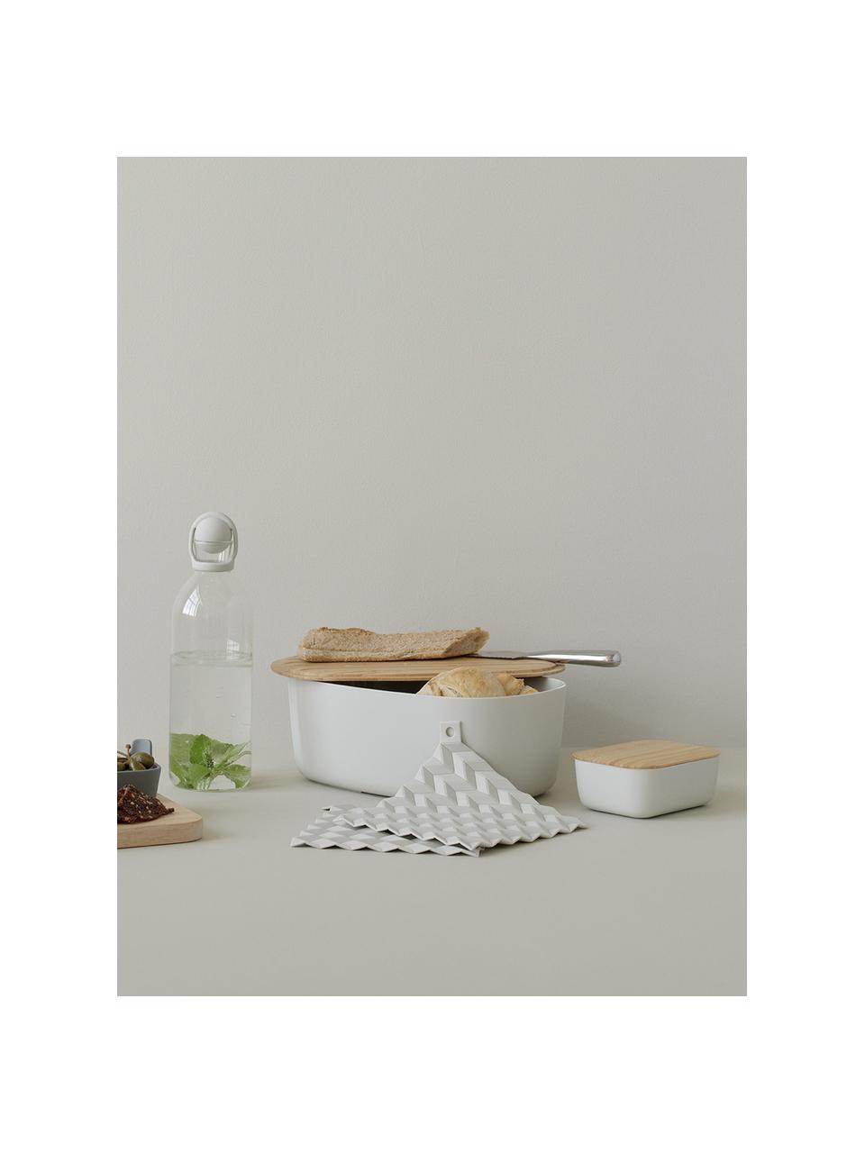 Maselnička s bambusovým vrchnákom Box-It, Svetlosivá, svetlohnedá, Š 15 x V 7 cm