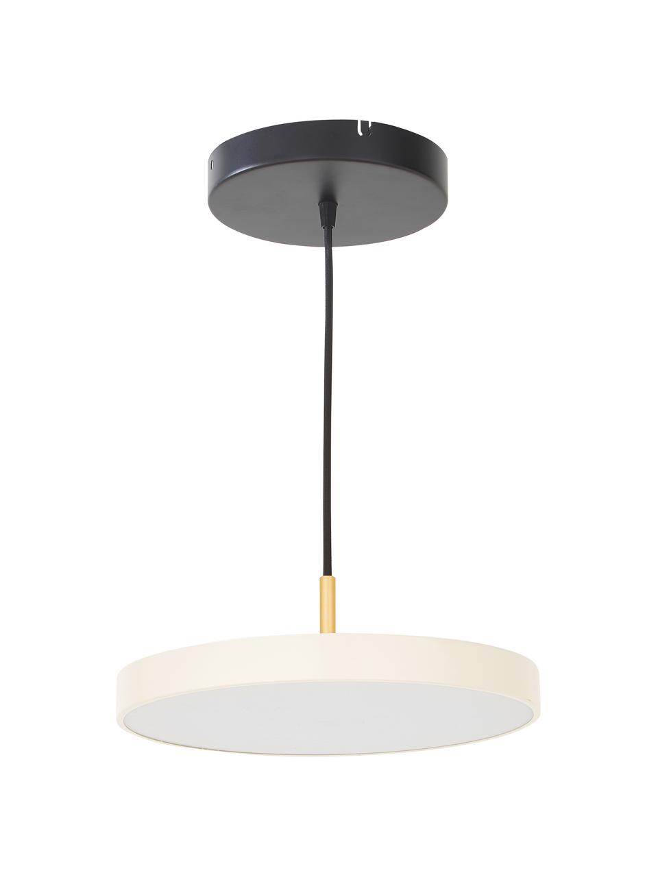 Dizajnová závesná LED lampa Asteria, Perleťová biela, odtiene zlatej, Ø 31 x V 14 cm
