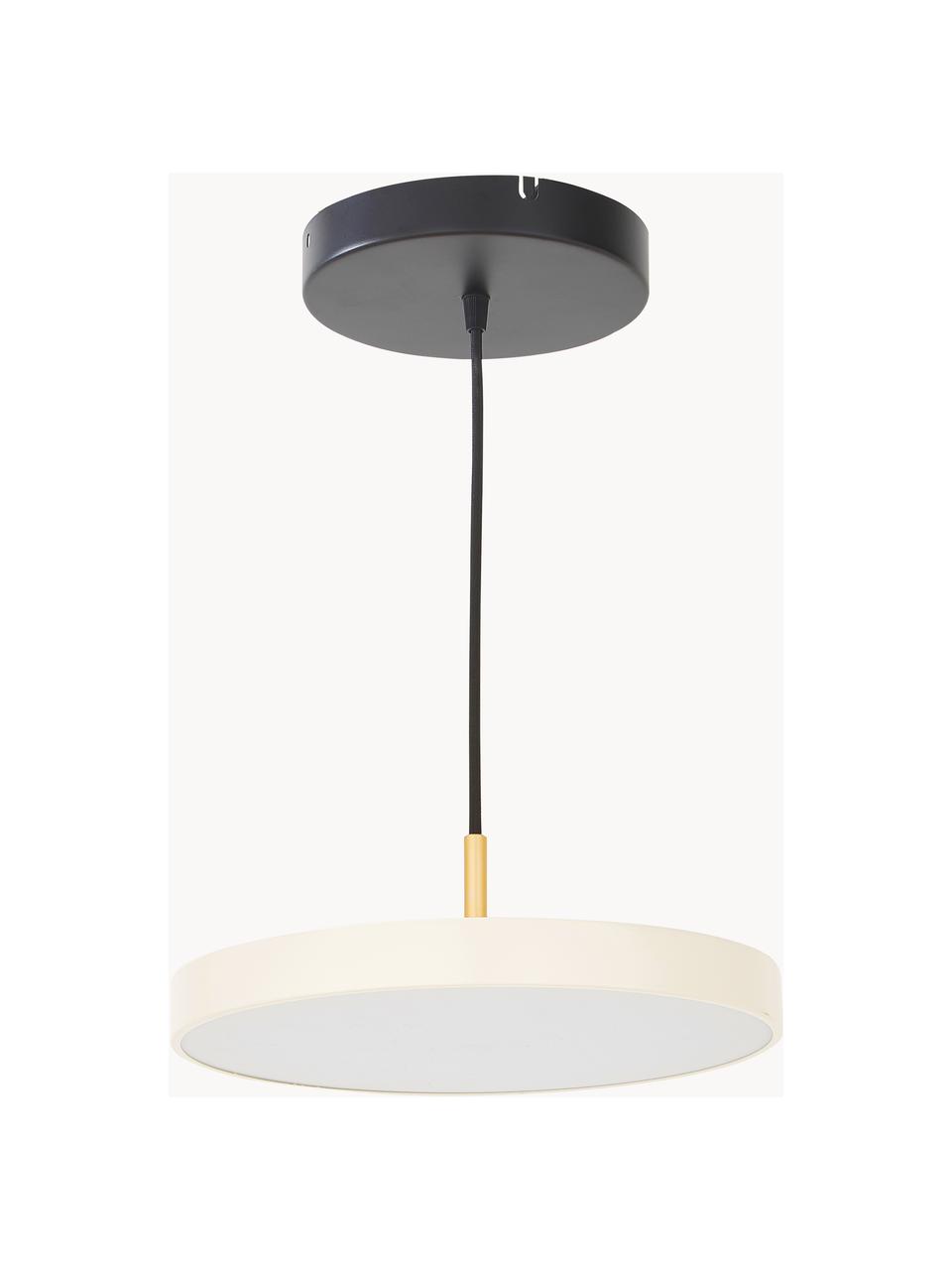 Lámpara de techo LED regulable Asteria, Cable: recubierto de tela, Blanco crema, Ø 15 x Al 6 cm