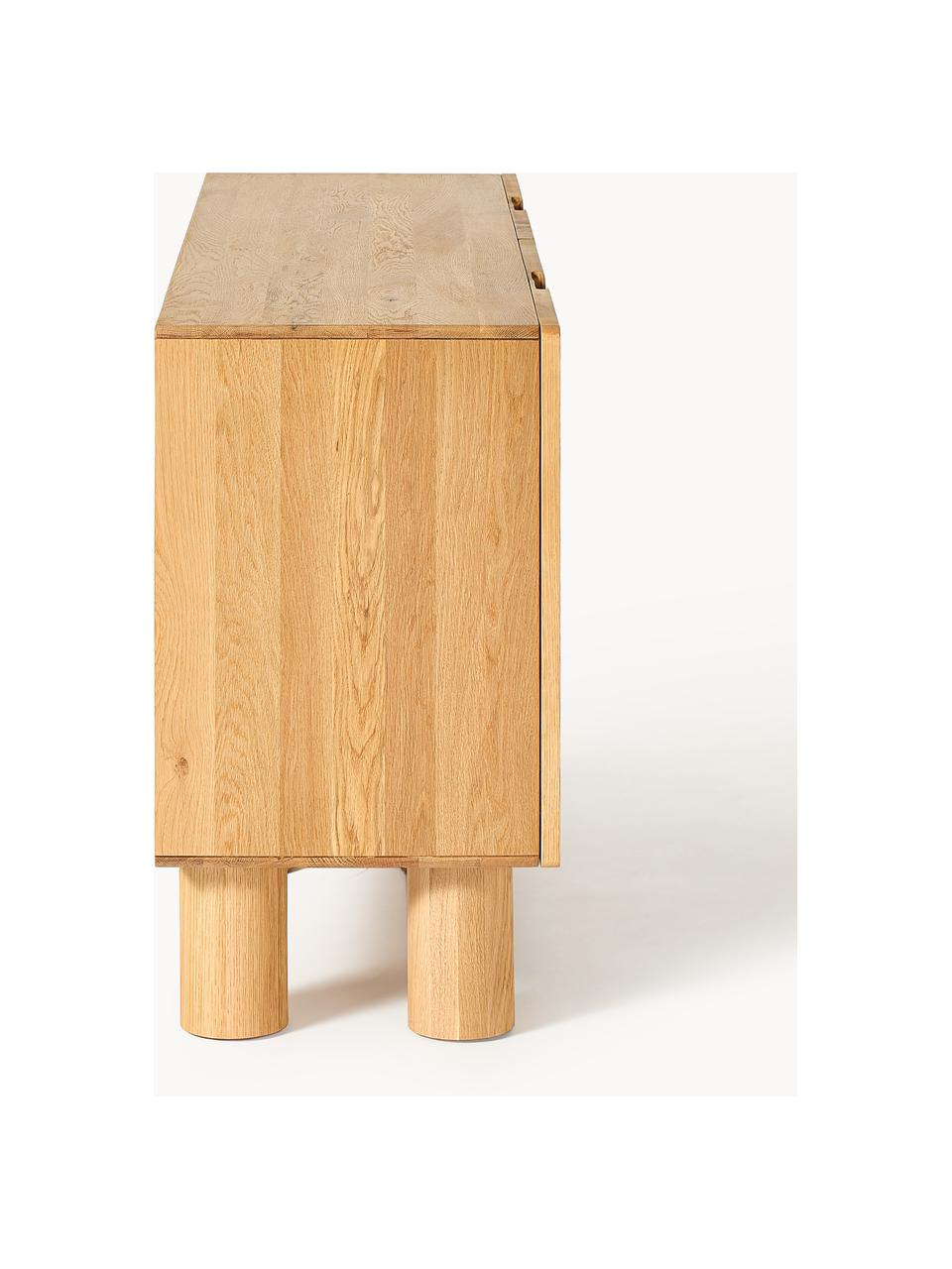 Skříňka z dubového dřeva Cadi, Olejované dubové dřevo, Ø 160 cm, V 80 cm