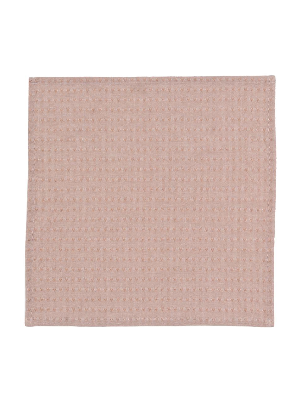 Serviettes de table en coton Napel, 4 pièces, Brun