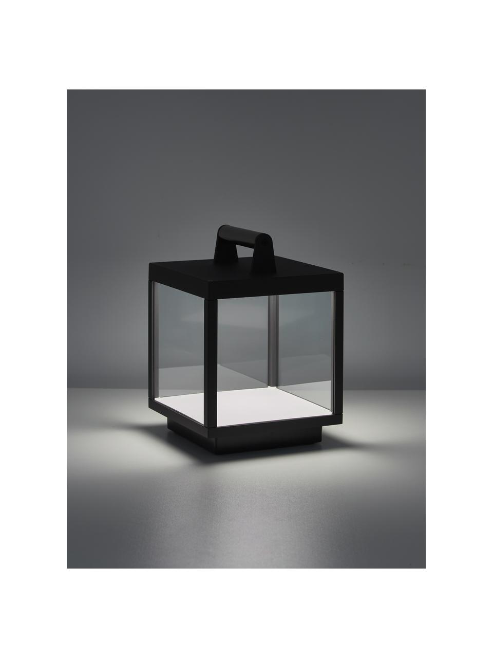 Zewnętrzna mobilna lampa stołowa LED Kerala, Szary, S 18 x W 27 cm