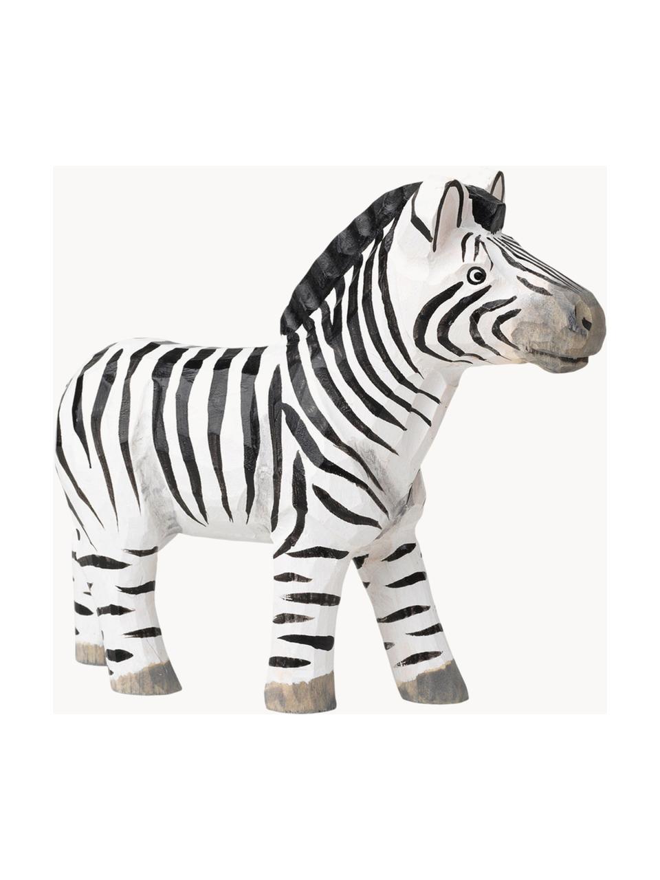 Ručně vyrobená zebra na hraní Animal, Osikové dřevo, Černá, bílá, Š 16 cm, V 14 cm