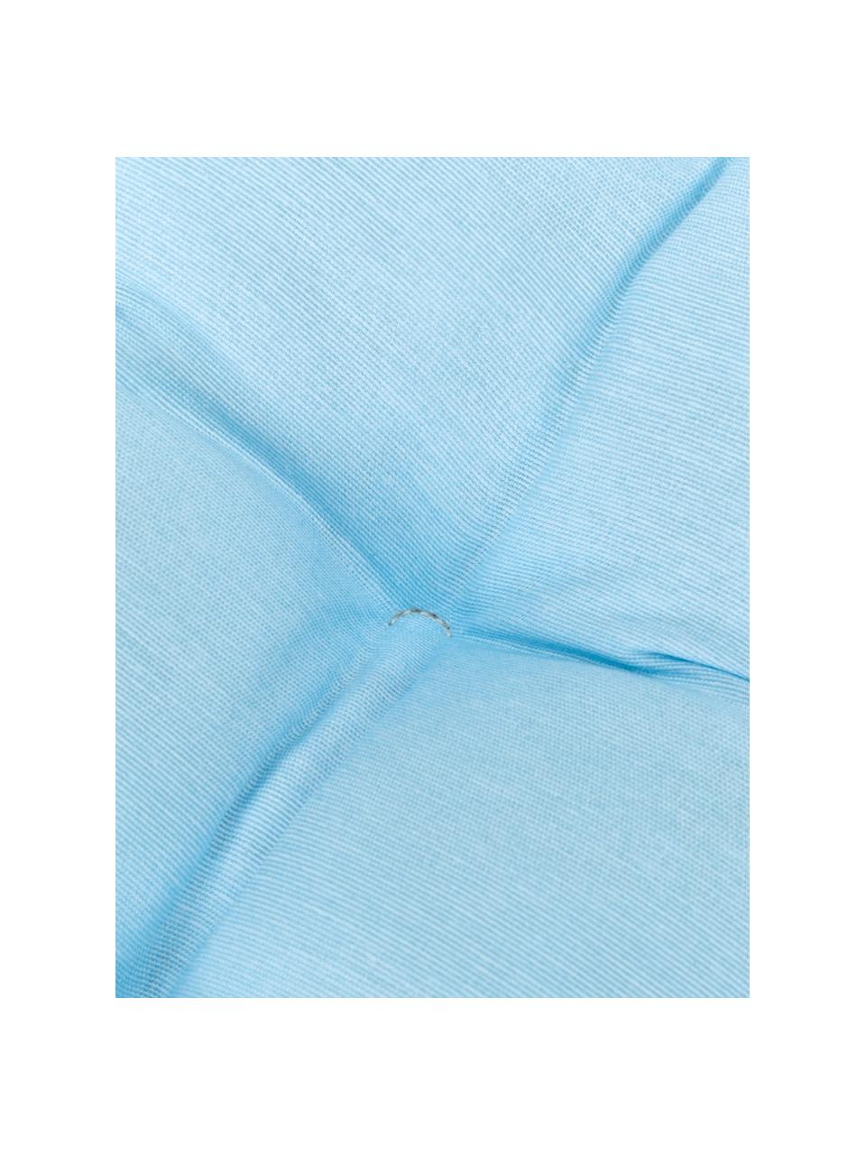 Coussin de chaise bleu ciel Panama, Bleu ciel, larg. 45 x long. 45 cm