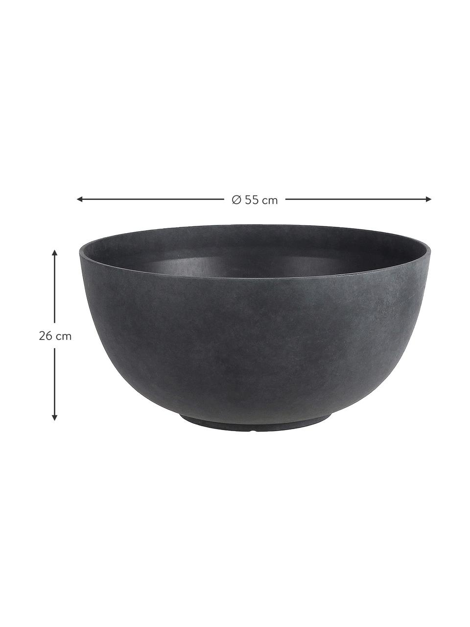 Cache pot XL Bravo, Plastique, Anthracite, Ø 55 x haut. 26 cm