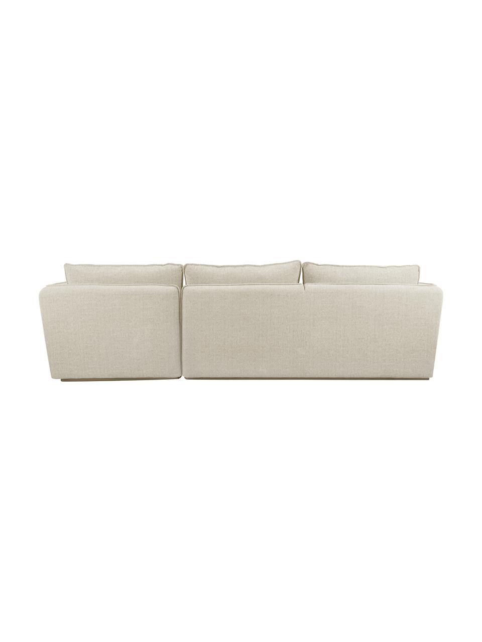 Sofá rinconera John (4 plazas), Tapizado: 100% poliéster Alta resis, Estructura: madera maciza de fresno, , Patas: plástico, Tejido beige, An 272 x L 85 cm, chaise longue derecha