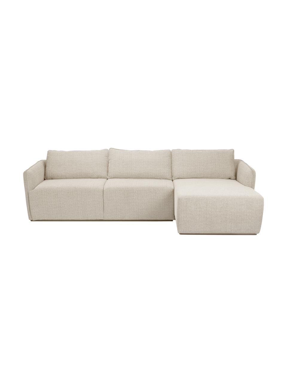 Sofá rinconera John (4 plazas), Tapizado: 100% poliéster Alta resis, Estructura: madera maciza de fresno, , Patas: plástico, Tejido beige, An 272 x L 85 cm, chaise longue derecha