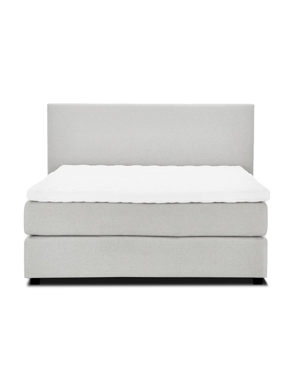 Boxspring postel premium Eliza, Světle šedá, Š 140 cm, D 200 cm, stupeň tvrdosti 2