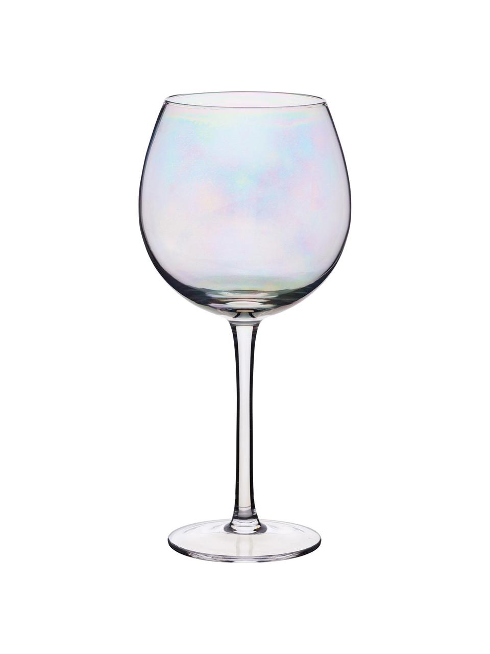 Verre à vin effet nacre Iridescent , 2 pièces, Verre, Transparent, Ø 9 x haut. 22 cm