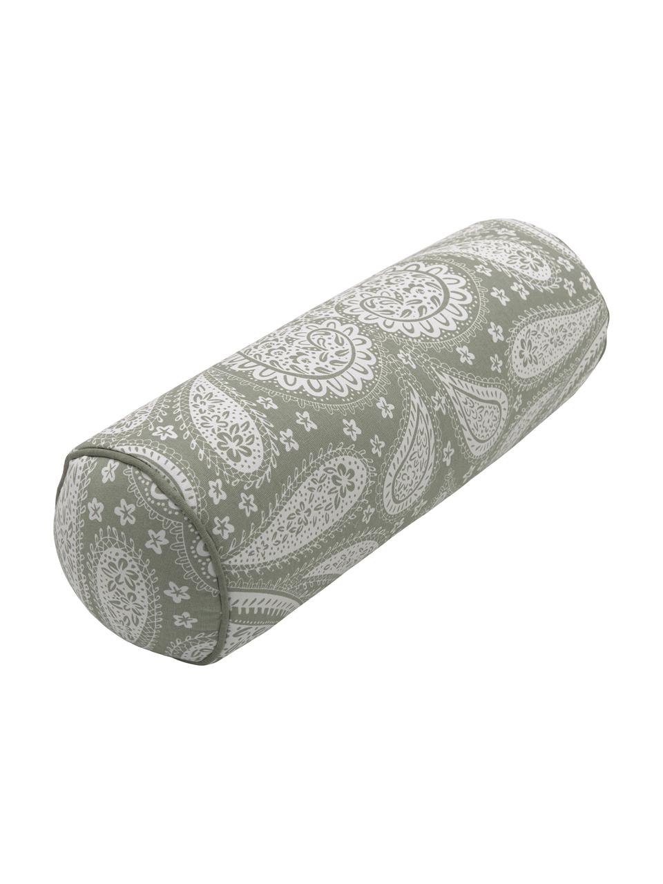 Poduszka wałek z bawełny organicznej Manon, Tapicerka: 100% bawełna organiczna z, Zielony, Ø 18 cm D 50 cm