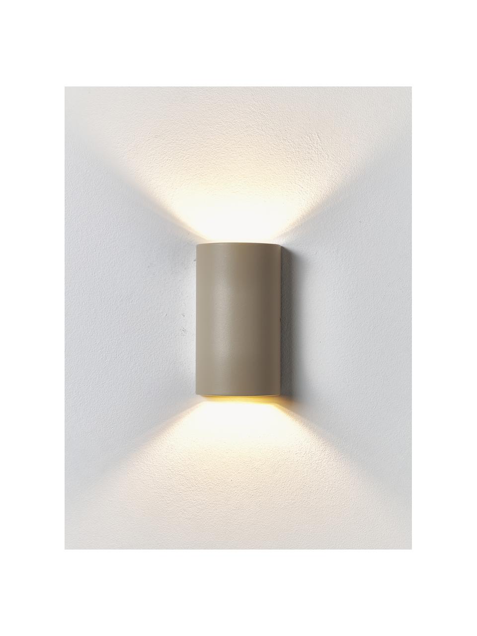 Applique da esterno Rold, Lampada: metallo rivestito, Beige, Ø 9 x Alt. 16 cm