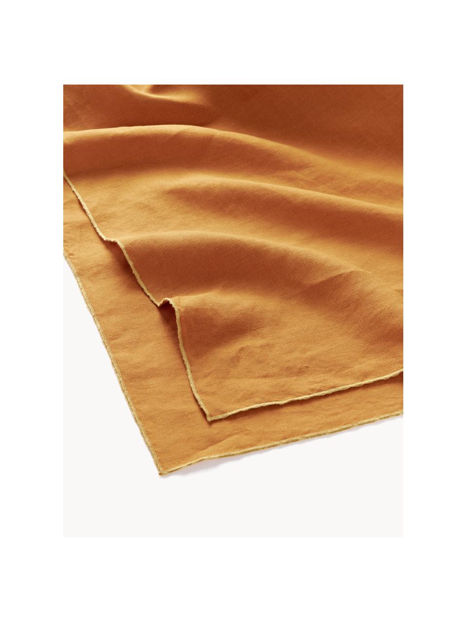 Nappe en lin avec passepoil Kennedy, 100 % lin délavé

Le lin est une fibre naturelle qui se caractérise par ses propriétés respirantes, sa résistance et son toucher doux

Le matériau est certifié STANDARD 100 OEKO-TEX®, 6760CIT, CITEVE, Ocre, jaune pâle, 8-10 personnes (long. 320 x larg. 140 cm)