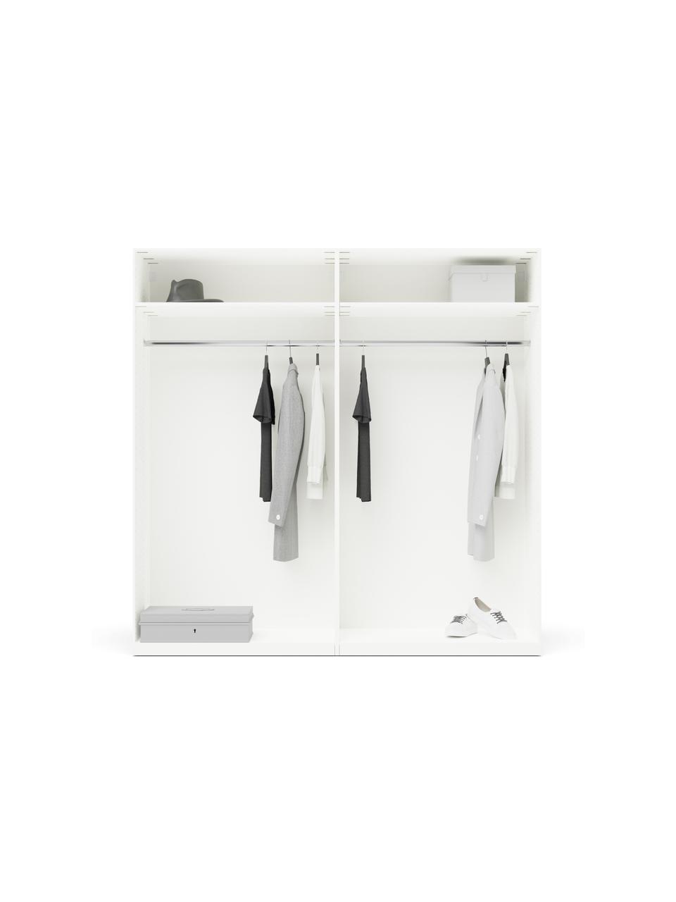 Modularer Drehtürenschrank Charlotte, 200 cm Breite, mehrere Varianten, Korpus: Spanplatte, FSC-zertifizi, Beige, Classic Interior, B 200 x H 200 cm