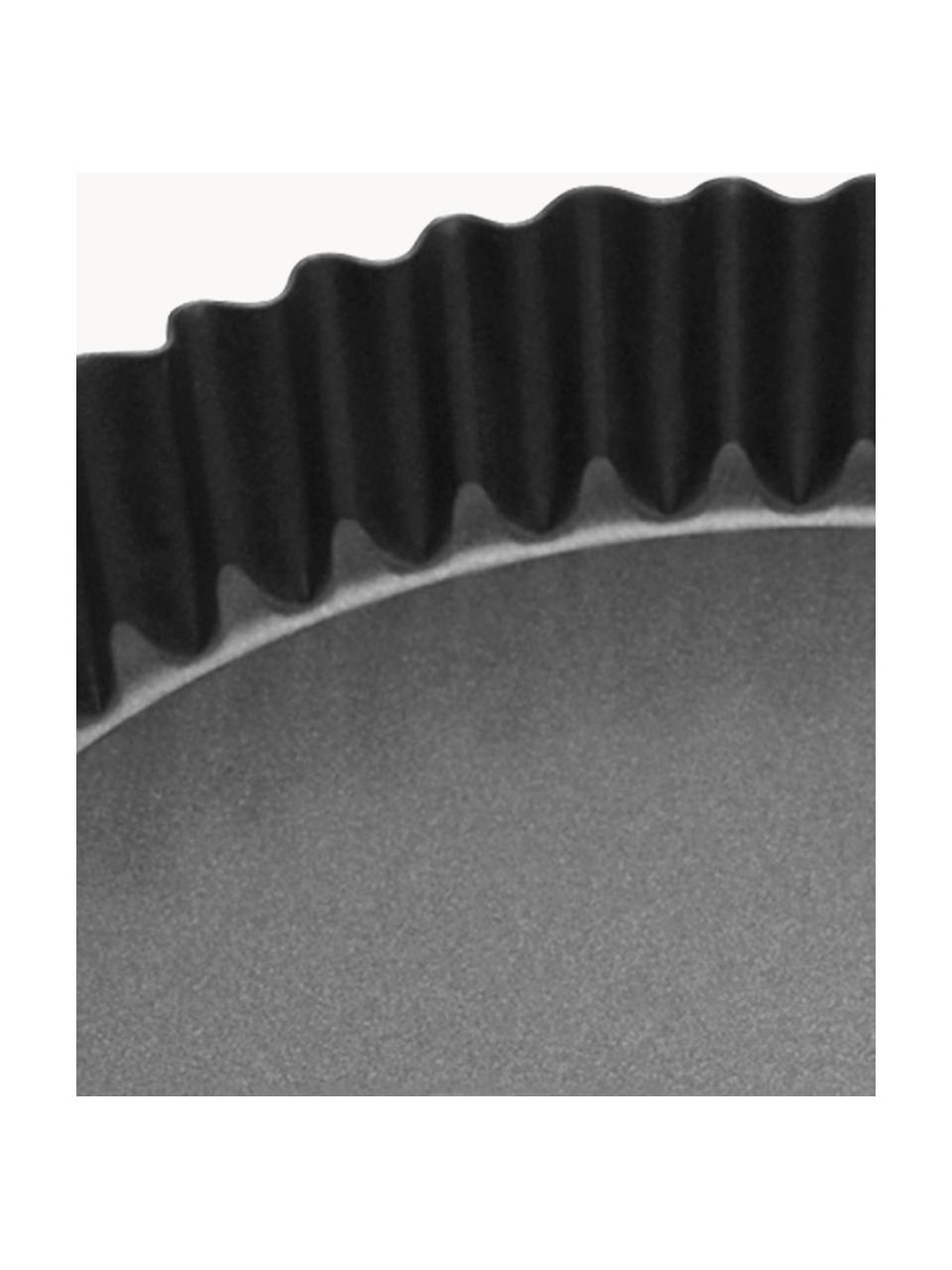 Teglia rotonda per crostata con rivestimento antiaderente MasterClass, in diverse dimensioni, Acciaio al carbonio con rivestimento antiaderente, Nero, Ø 25 x Alt. 3 cm