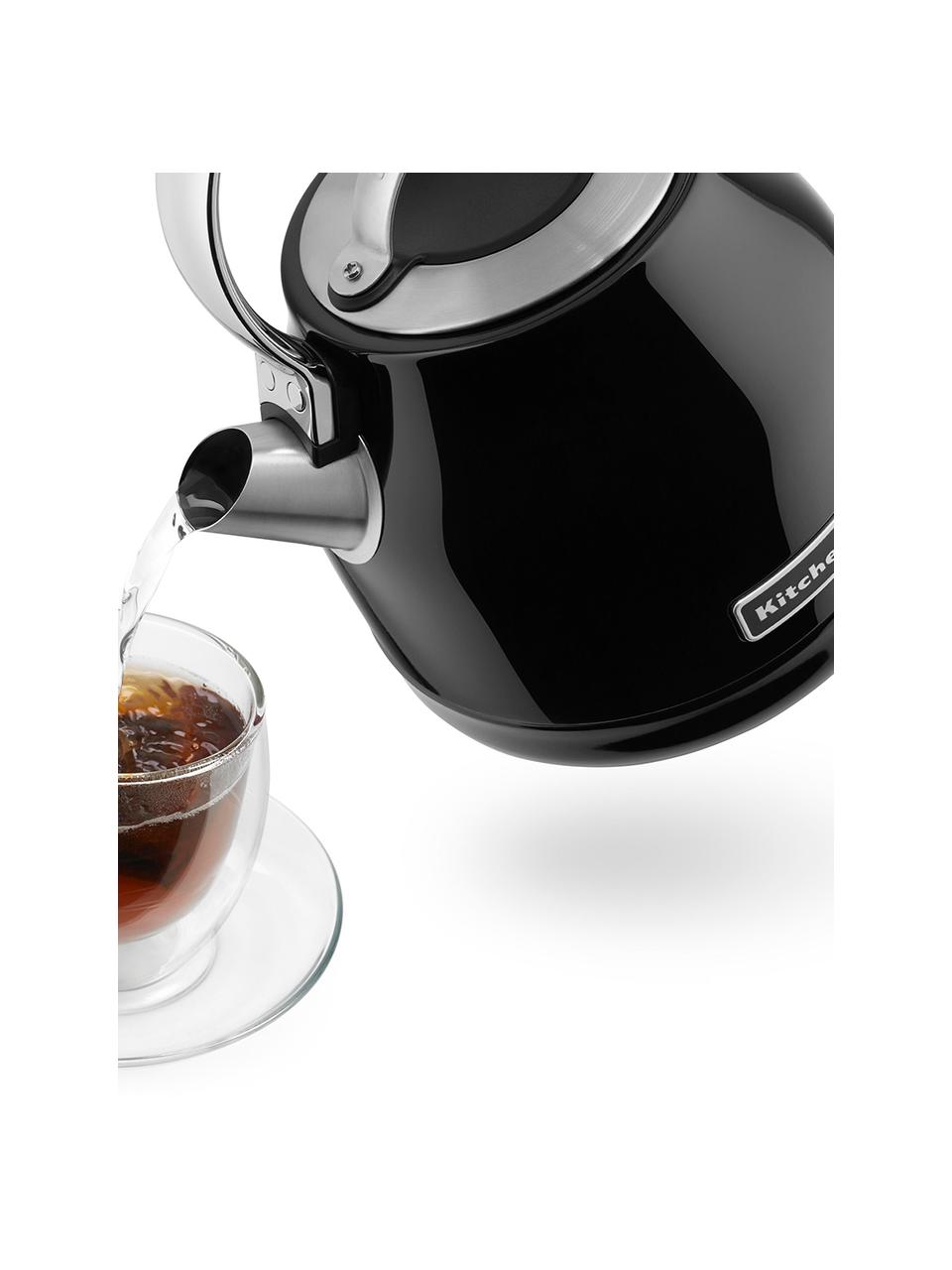 Wasserkocher Classic, 1.25 L, Edelstahl, Schwarz, glänzend, B 23 x H 26 cm