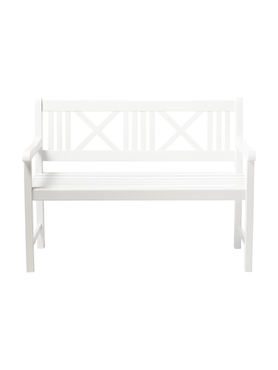 Grote tuinbank Rosenborg van hout, Mahoniehout, gelakt, Wit, B 150 x H 89 cm