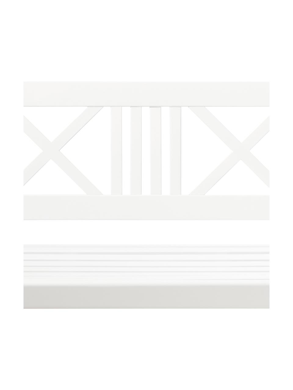 Grote tuinbank Rosenborg van hout in wit, Mahoniehout, gelakt, Wit, B 150 x H 89 cm
