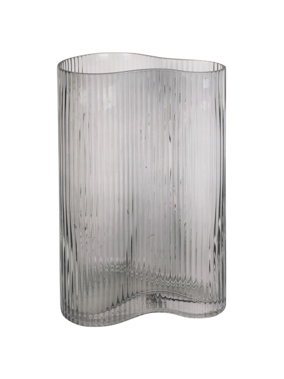 Glas-Vase Allure Wave, Glas, getönt, Transparent, B 10 x H 27 cm