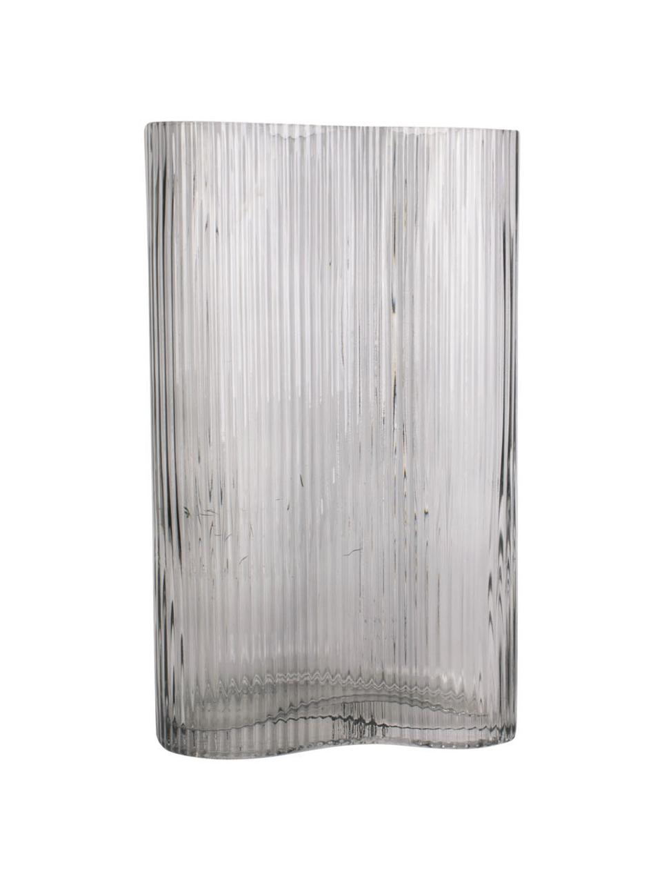 Glas-Vase Allure Wave, Glas, getönt, Transparent, B 10 x H 27 cm