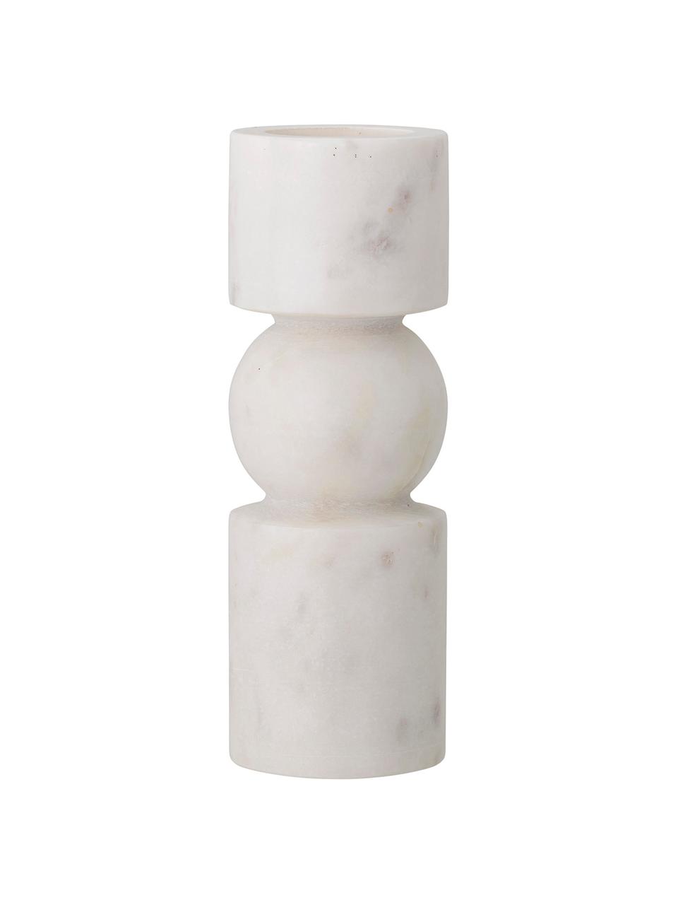 Portalumini Vot, Marmo, Bianco marmorizzato, Ø 7 x Alt. 20 cm