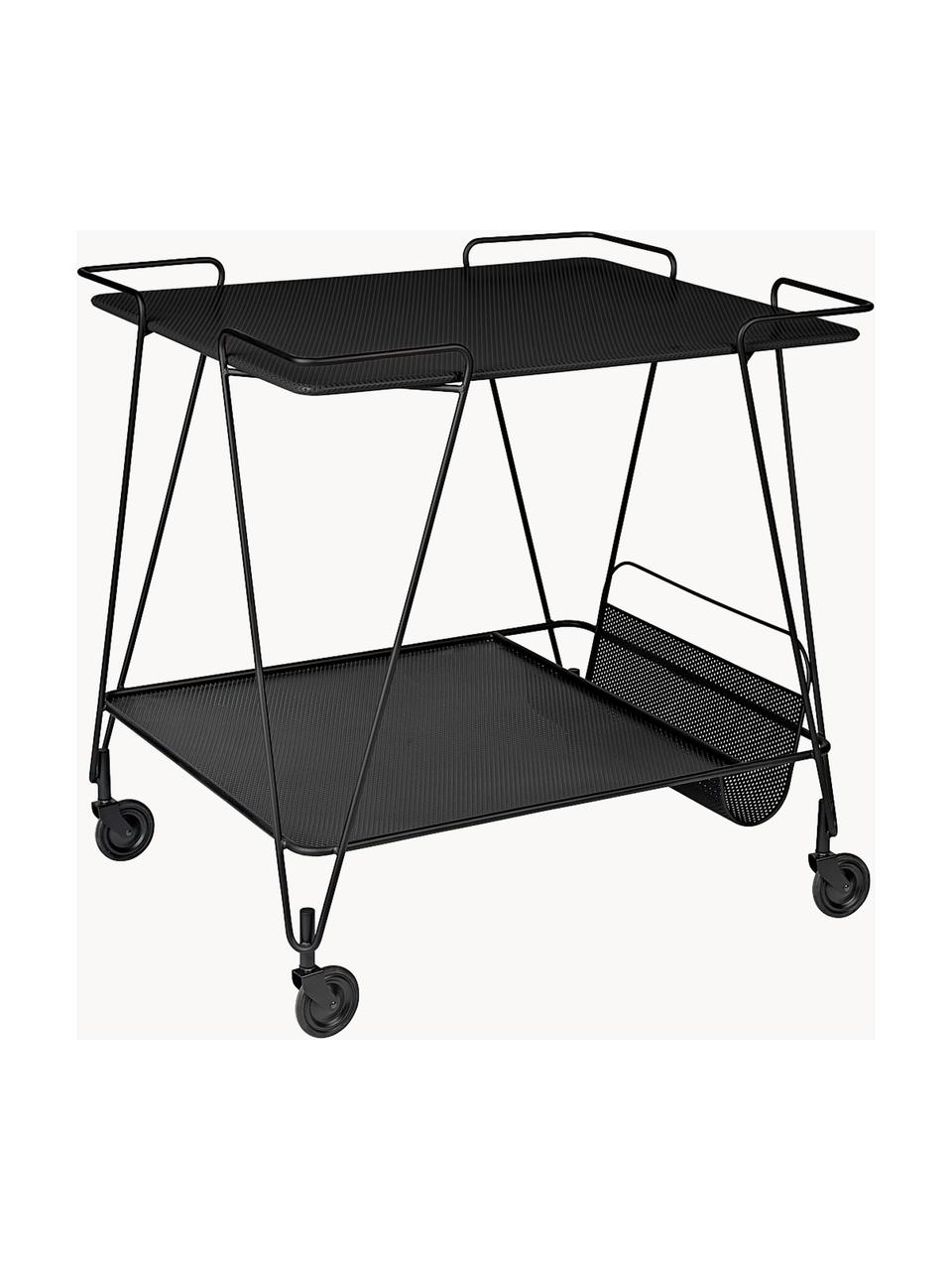 Wózek barowy Matégot Trolley, Stal malowana proszkowo, Czarny, S 71 x W 72 cm