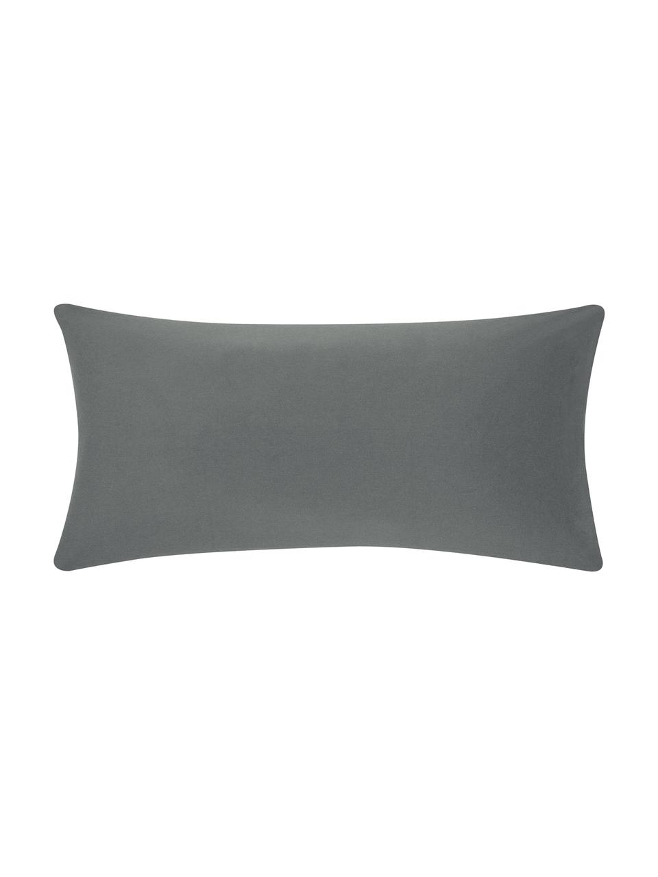 Flanell-Kissenbezüge Biba in Grau, 2 Stück, Webart: Flanell Flanell ist ein k, Grau, B 40 x L 80 cm