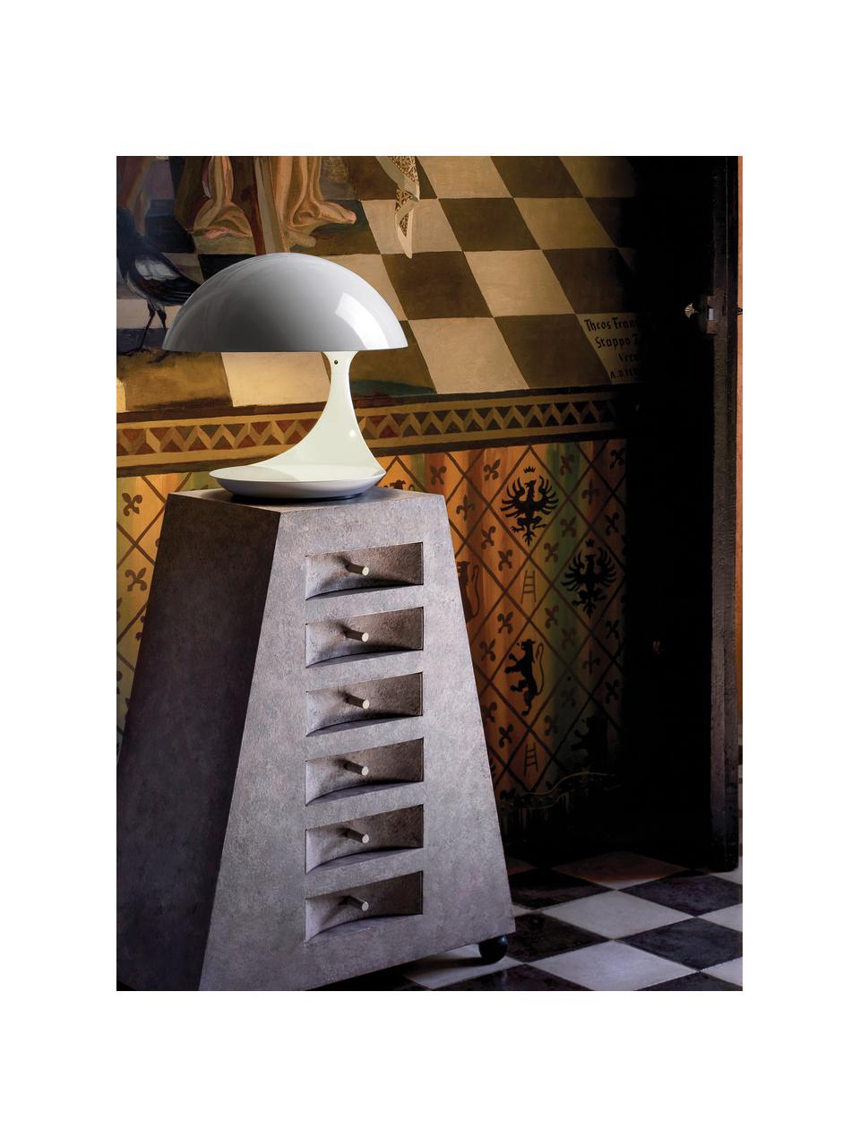 Lampa stołowa Cobra, Tworzywo sztuczne lakierowane, Biały, Ø 40 x W 40 cm