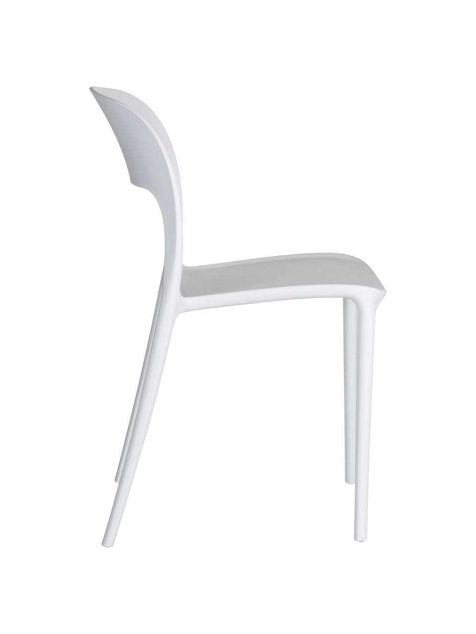 Krzesło z tworzywa sztucznego Valeria, Tworzywo sztuczne (PP), Biały, S 43 x G 43 cm