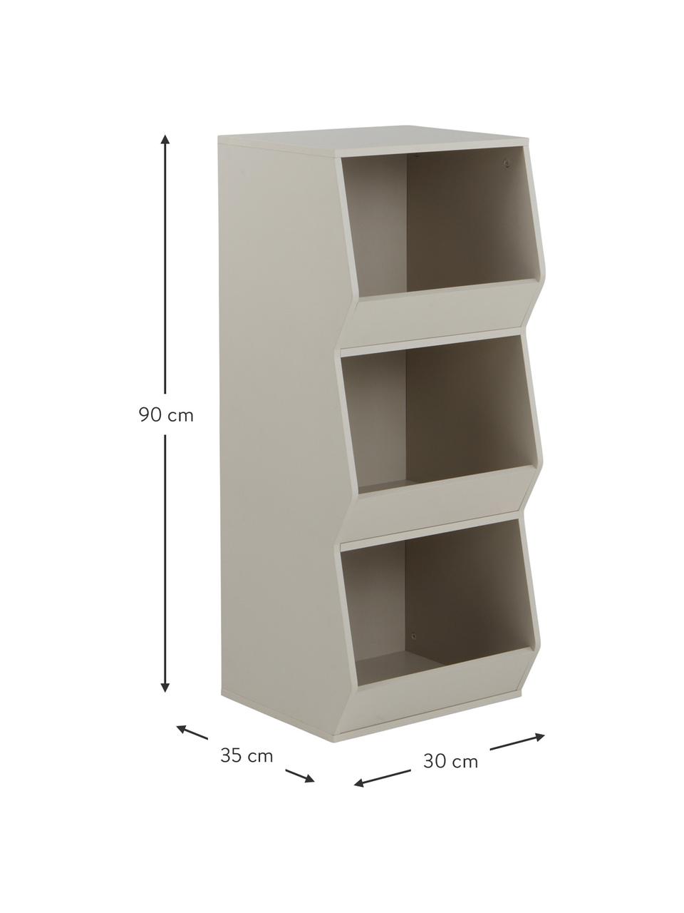 Nástenný regál Easy Peasy, Lakovaná MDF-doska strednej hustoty, Béžová, Š 35 x V 90 cm