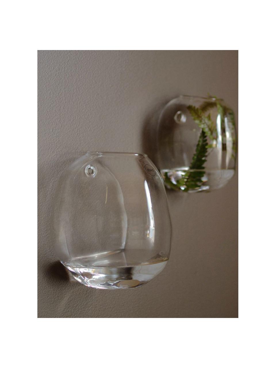 Jarrón de pared Pebble, Ø 18 cm, Vidrio, Transparente, Ø 18 x Al 18 cm