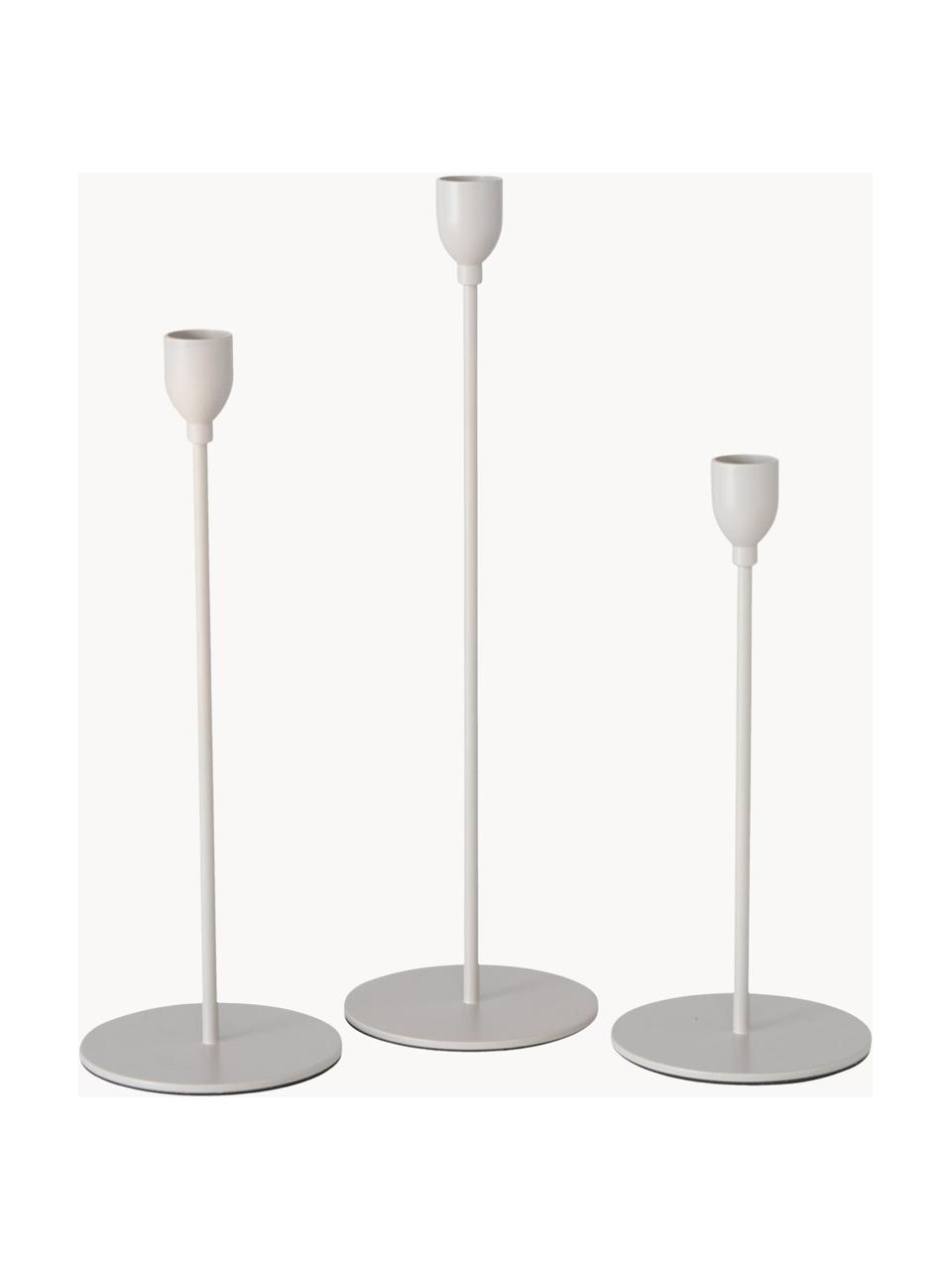 Kerzenhalter-Set Malte, 3er-Set, Metall, Beige, Set mit verschiedenen Größen