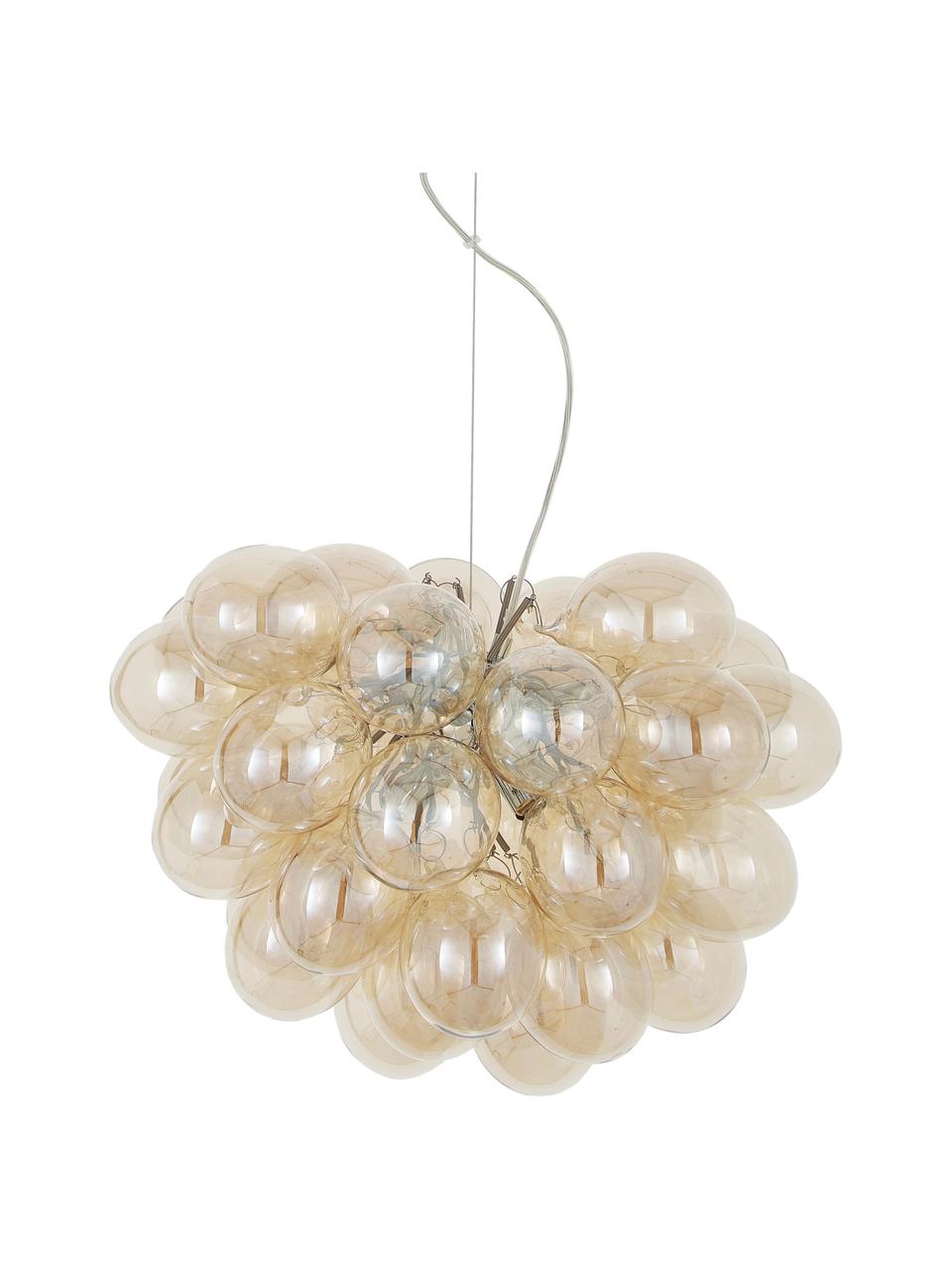 Lámpara de techo Gross, Fijación: níquel cromado, Anclaje: níquel cromado, Cable: plástico, Ámbar, Ø 50 x Al 45 cm