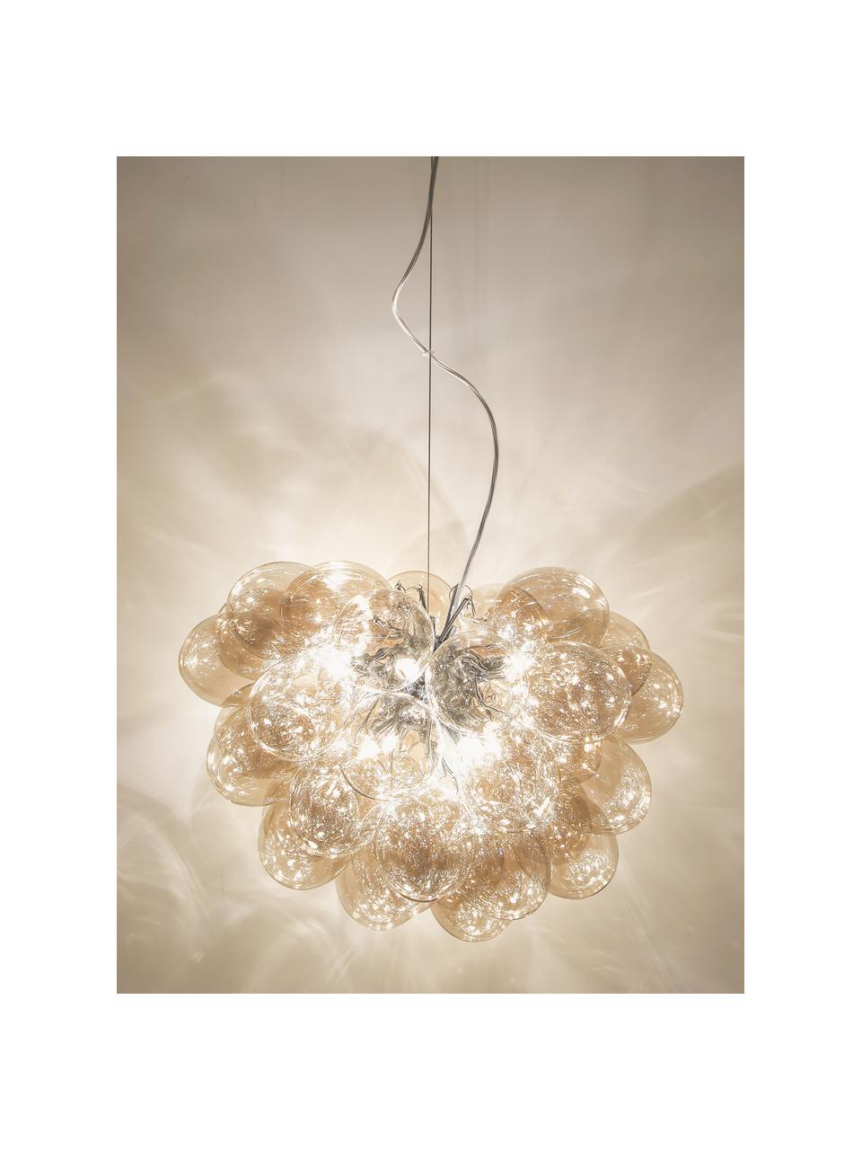 Hanglamp met glazen bollen Gross, Beige, Ø 50 x H 45 cm