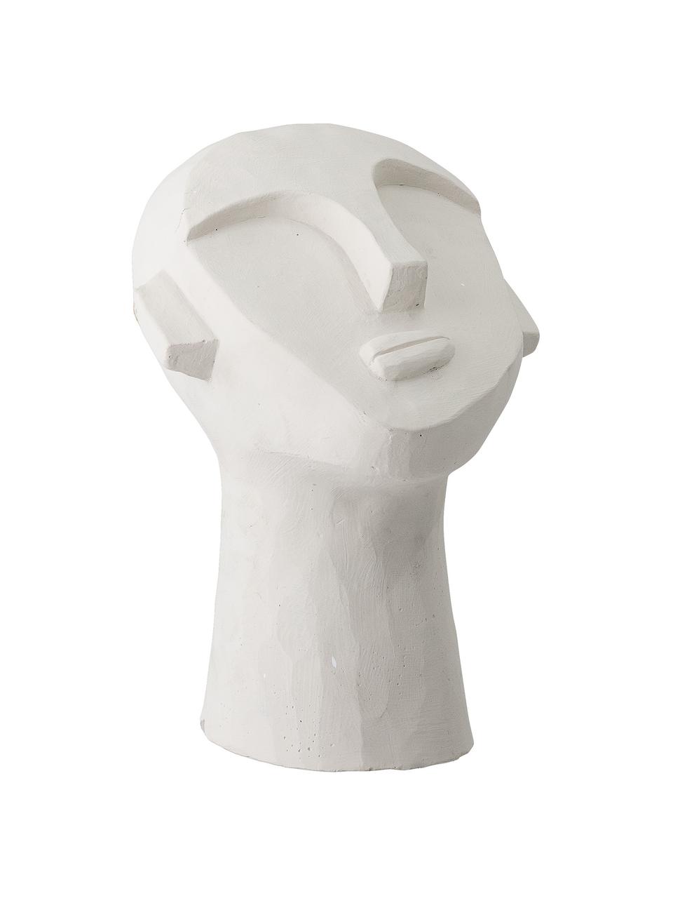 Figura decorativa Man, Cemento pintado, Blanco, An 18 x Al 22 cm