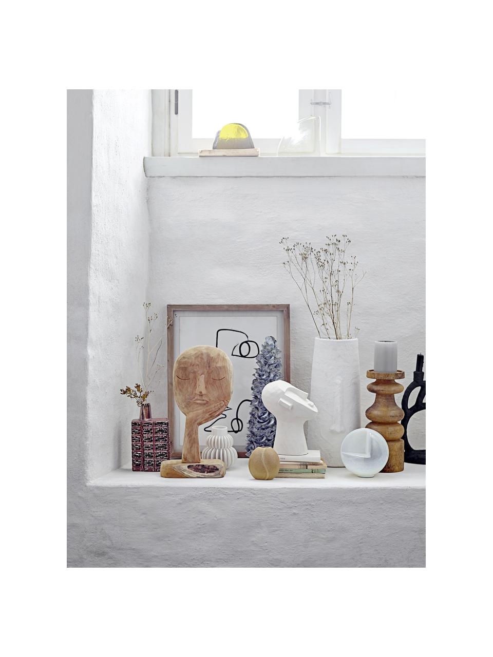 Oggetto decorativo Man, Cemento dipinto, Bianco, Larg. 18 x Alt. 22 cm